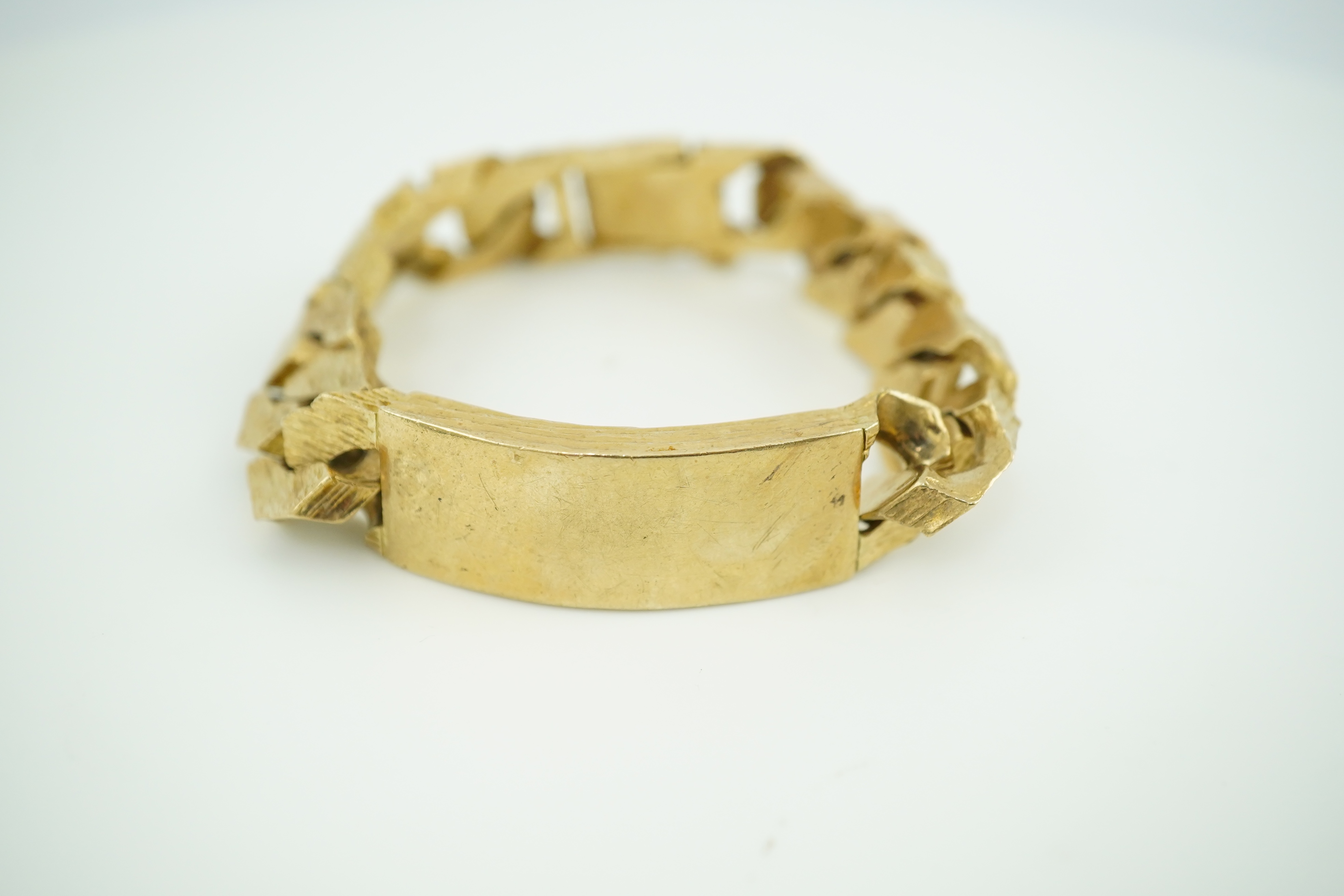 A 9ct gold identity bracelet, circa 1973